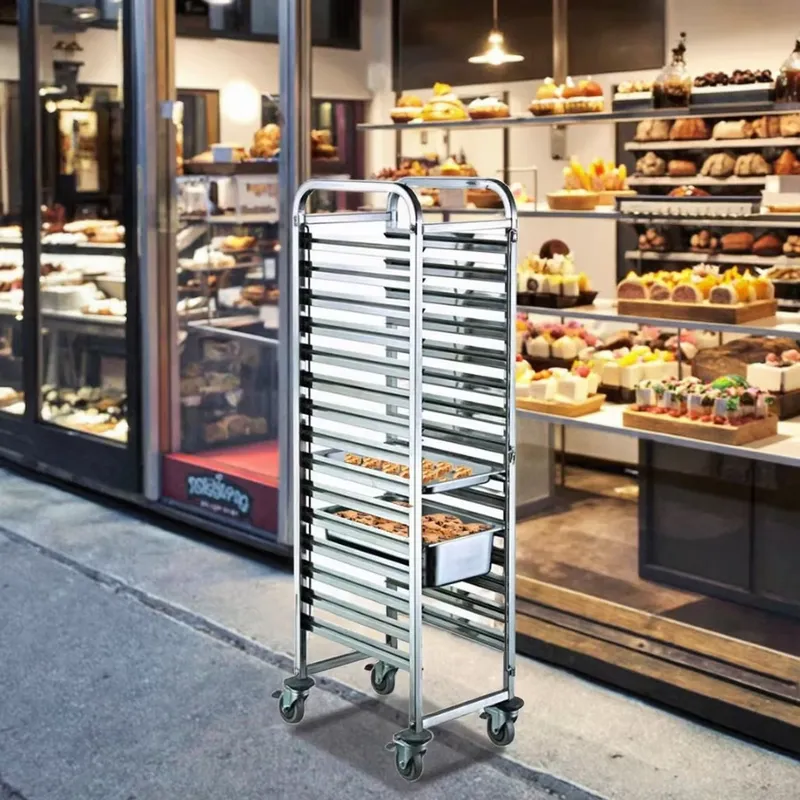 عربة نقل صواني الطعام من الفول - مراجعة Kitchen Baking Cart وسعره